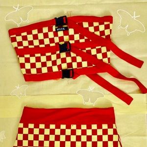 Dolls Kill- RED ALERT CHECKERED SET